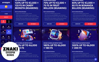 evospin bonus