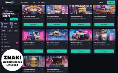 LikesBet bonus