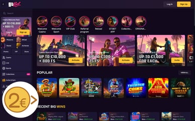 €2 deposit casino