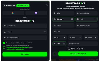 Spinmills regisztráció