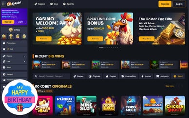 verjaardag bonus casino online