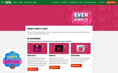 toto verjaardag bonus
