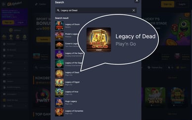 Legacy of Dead casino