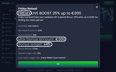 reload bonus criteria