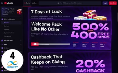 mifinity casino bonussen