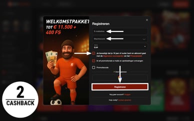 cashback casino registreer