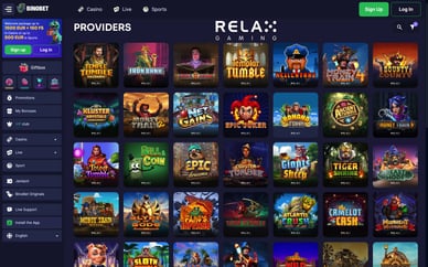 top Relax Gaming casino