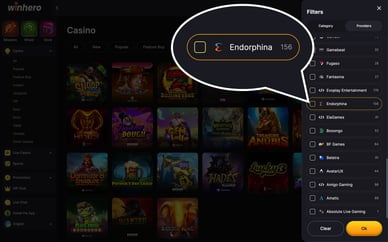 top endorphina casino