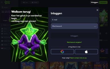 luckyboom inloggen