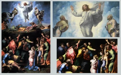 Trasfigurazione, creata nel 1516-1520 Raffaello Sanzio Trasfigurazione