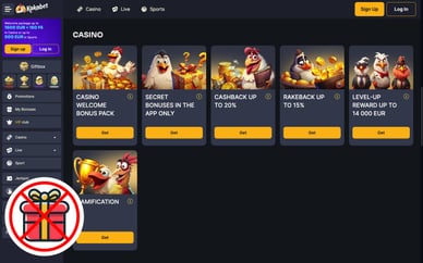 verboden casino deal