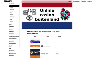 online buitenlandse casinos
