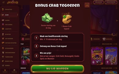 magius casino Bonus Crab