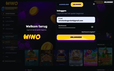 Wino casino login