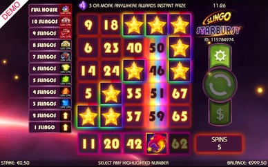 Slingo starburst demo