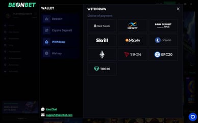 beonbet uitbetaling