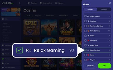 Relax Gaming online casino