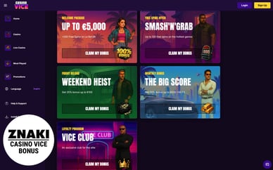casino vice bonus
