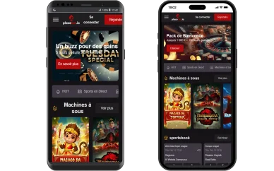 Interface mobile PlaceBet casino.