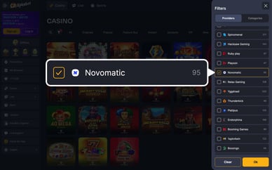 novomatic slots online casino