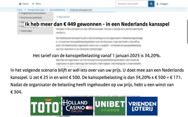 holland casino, unibet, lotto, toto belastingvrij