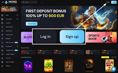 mond casino login