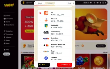 casino shake bet deposit