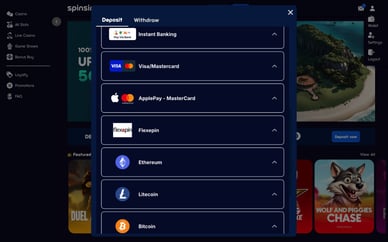 deposit casino spinsino