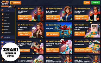 highspin casino bonus