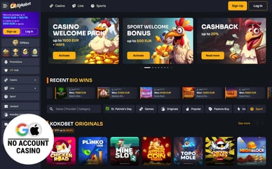 casino no account