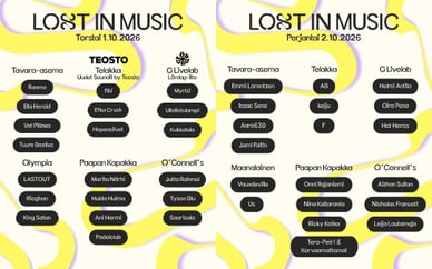 lost in music aikataulu