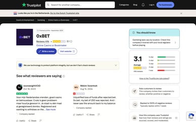 0xbet trustpilot