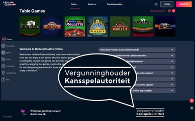 vergunning Holland casino