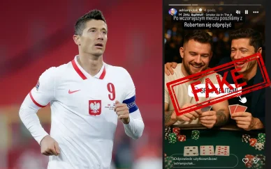 Robert Lewandowski fałszywa reklama kasyna