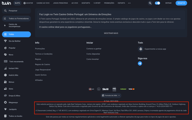 Licença do Twin Casino