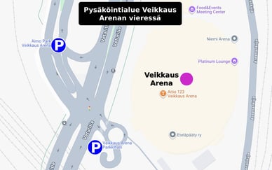 veikkaus arena pysäköinti