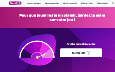 Jeu Responsable EVALUjeu test de pratique de jeu.