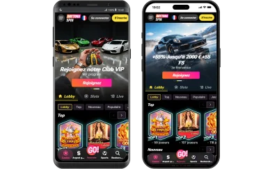 Version mobile Daytona Spin.