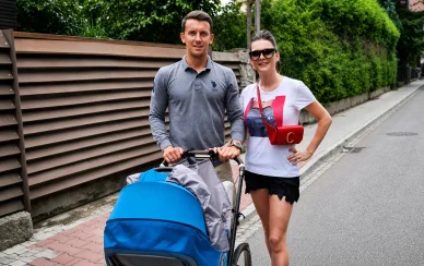 Agnieszka Radwańska — życie prywatne Agnieszka Radwańska z mężem i dzieckiem w wózku