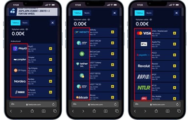 talletus Betscore casino