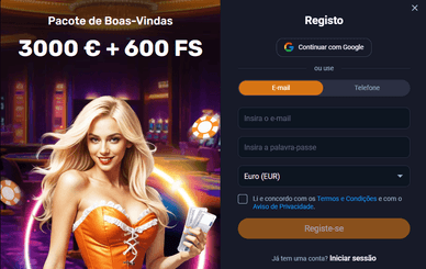 Vox Casino registo no site oficial