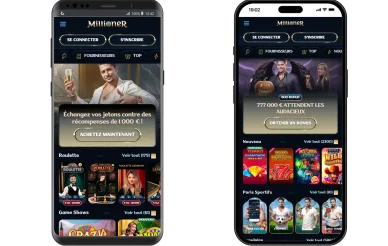 Version mobile de Millioner Casino.