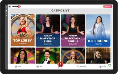 Casino live avec croupiers sur SupraPlay casino. Tables de casino en direct sur SupraPlay casino.