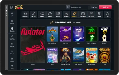 TheSlotz Casino et crash games. Crash games avec Aviator sur TheSlotz Casino.