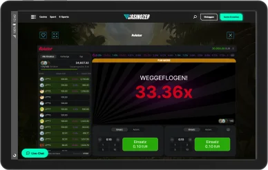 Jeu de l'avion casino après le crash.