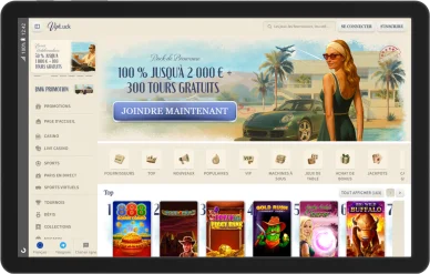 À quoi ressemble l’accueil de VIPLuck casino.