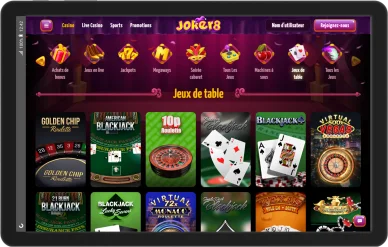 Casino Joker8 jeux de table. Jeux de table Joker8.