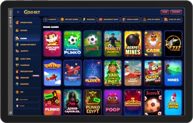 Crash games Golobet avec Chicken Road.