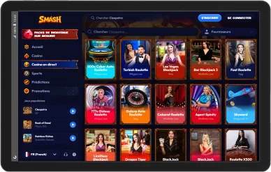 Smash Casino live casino. Smash Casino jeux de casino en direct.