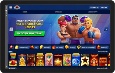 Accueil du casino BigClash. Interface principale du casino BigClash.